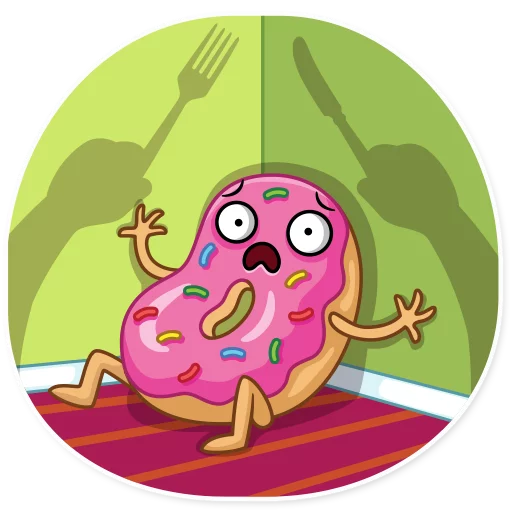 🍴 Стикер «Donut and Coffee» для Telegram