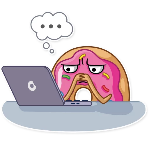 💻 Стикер «Donut and Coffee» для Telegram