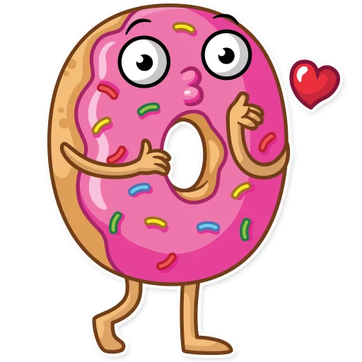 😘 Стикер «Donut and Coffee» для Telegram
