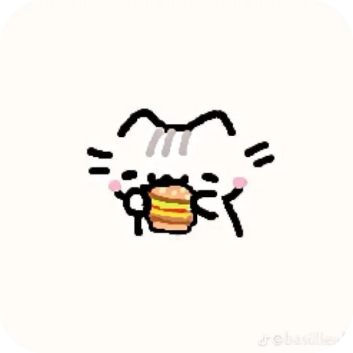 🍔 Стикер «Doodle cats» для Telegram