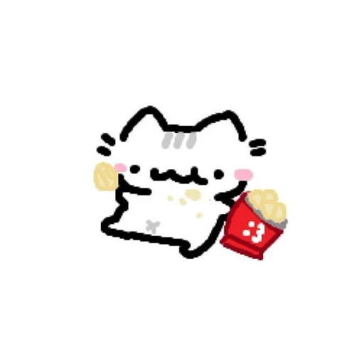 🍟 Стикер «Doodle cats» для Telegram