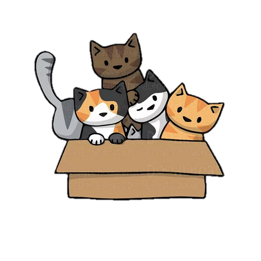 👫 Стикер «doodlecats» для Telegram