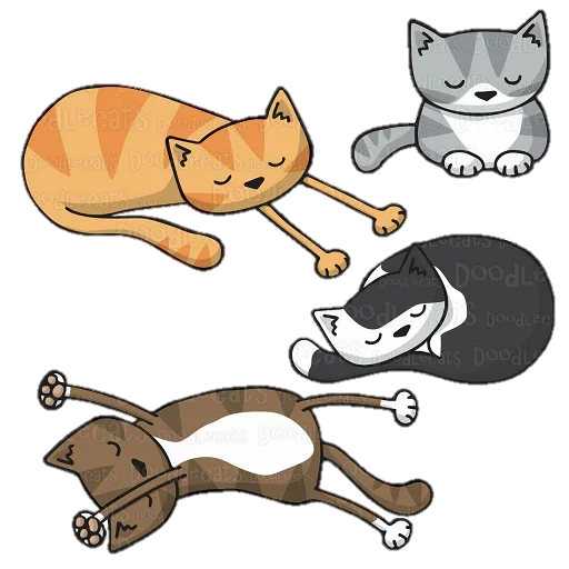 💤 Стикер «doodlecats» для Telegram