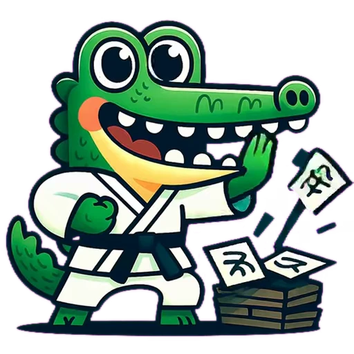 🥋 Стикер «Doodle Gator» для Telegram