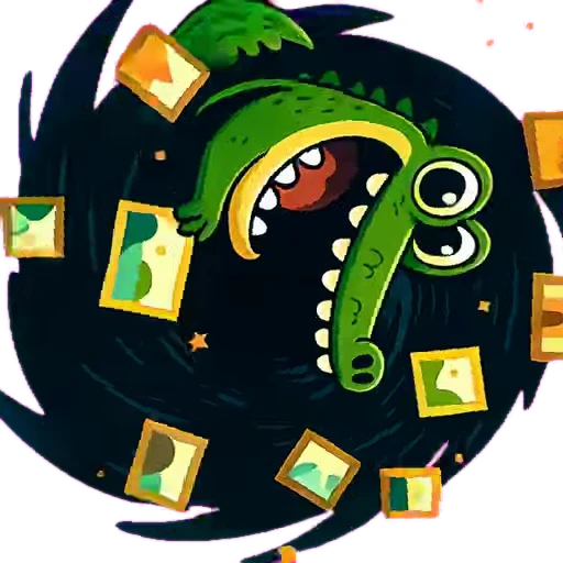 🕳 Стикер «Doodle Gator» для Telegram