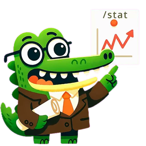 📈 Стикер «Doodle Gator» для Telegram