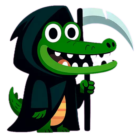 💀 Стикер «Doodle Gator» для Telegram