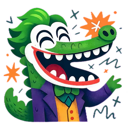🃏 Стикер «Doodle Gator» для Telegram