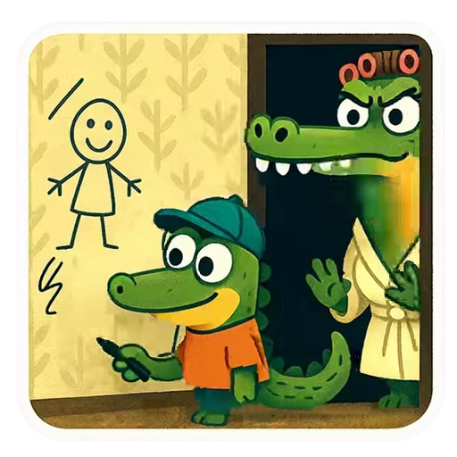 🖍 Стикер «Doodle Gator» для Telegram