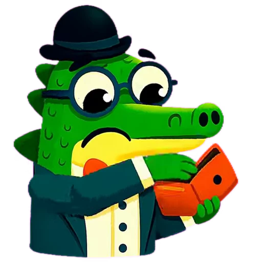 👛 Стикер «Doodle Gator» для Telegram