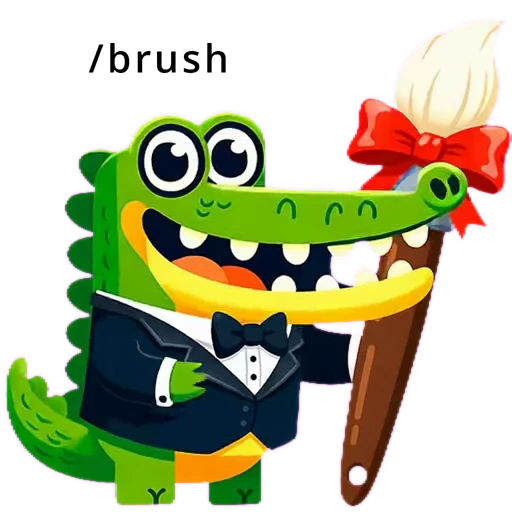 🖌 Стикер «Doodle Gator» для Telegram