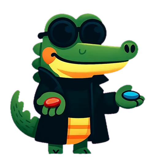 💊 Стикер «Doodle Gator» для Telegram