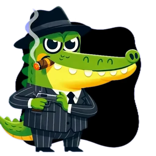 🎩 Стикер «Doodle Gator» для Telegram