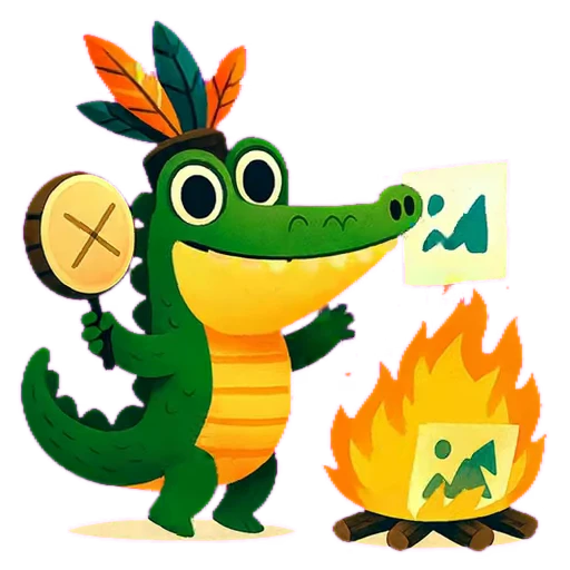 🔥 Стикер «Doodle Gator» для Telegram
