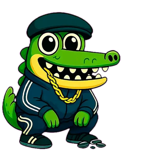 🧢 Стикер «Doodle Gator» для Telegram