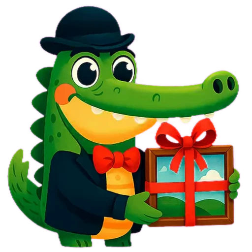 🎁 Стикер «Doodle Gator» для Telegram