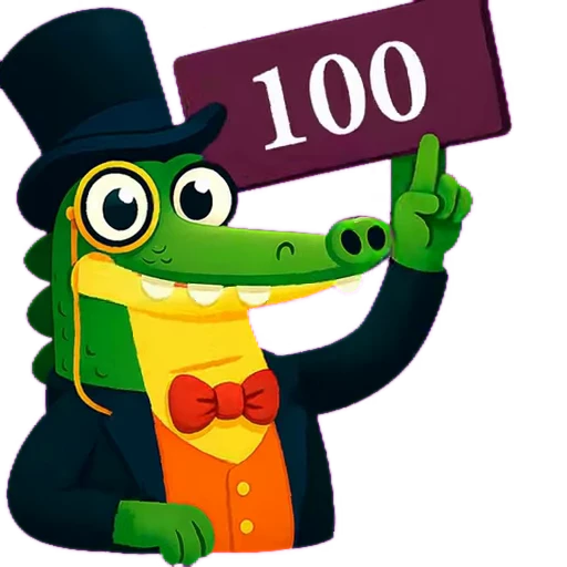 💯 Стикер «Doodle Gator» для Telegram
