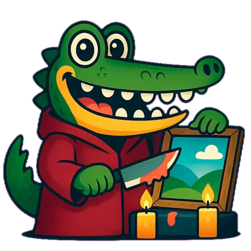 🔪 Стикер «Doodle Gator» для Telegram