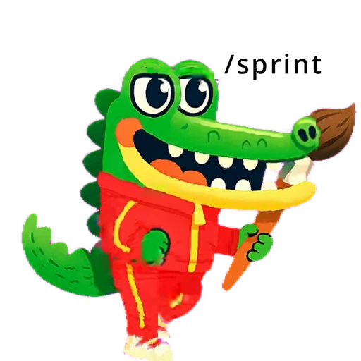 🏃 Стикер «Doodle Gator» для Telegram