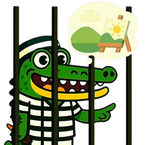 🔒 Стикер «Doodle Gator» для Telegram