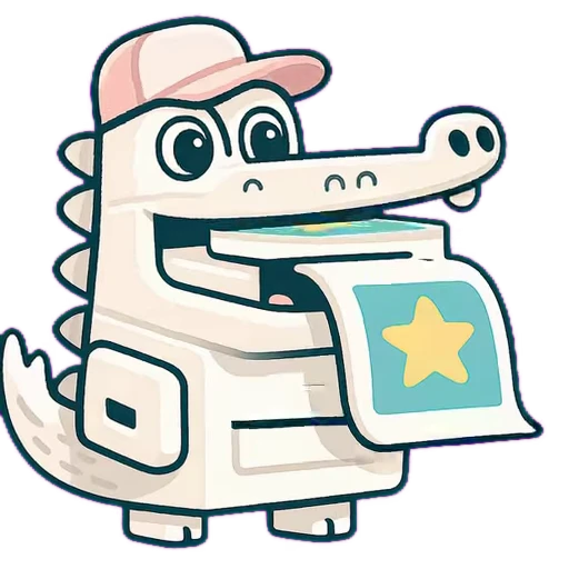 🖨 Стикер «Doodle Gator» для Telegram