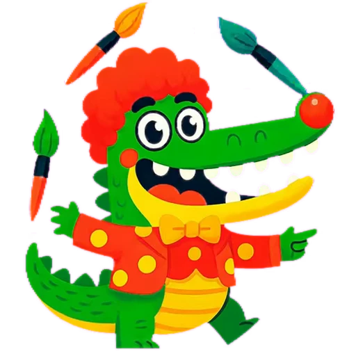 🤡 Стикер «Doodle Gator» для Telegram