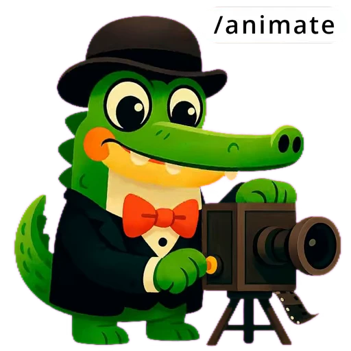 🎥 Стикер «Doodle Gator» для Telegram