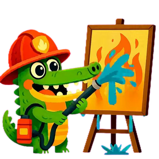 👨‍🚒 Стикер «Doodle Gator» для Telegram