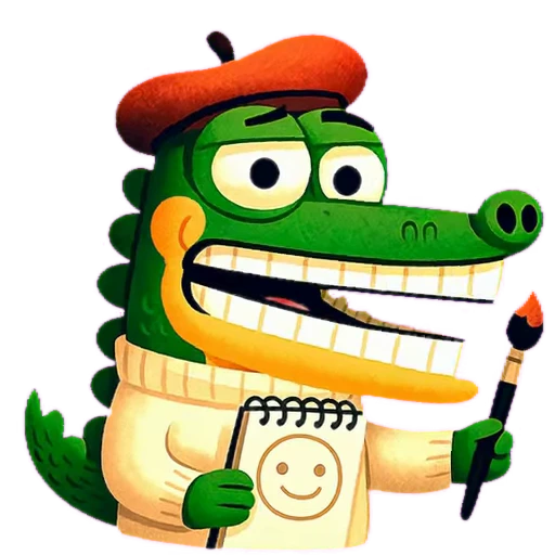 😬 Стикер «Doodle Gator» для Telegram