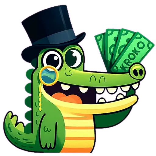 🤑 Стикер «Doodle Gator» для Telegram