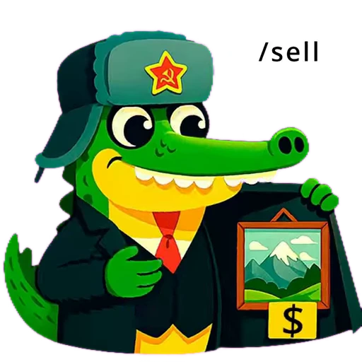 💼 Стикер «Doodle Gator» для Telegram