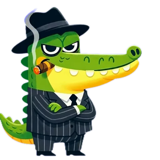 🕴 Стикер «Doodle Gator» для Telegram