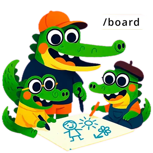 👨‍🏫 Стикер «Doodle Gator» для Telegram