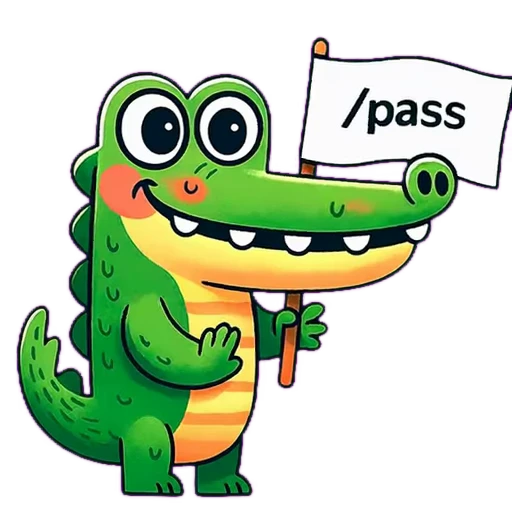 🏳️ Стикер «Doodle Gator» для Telegram