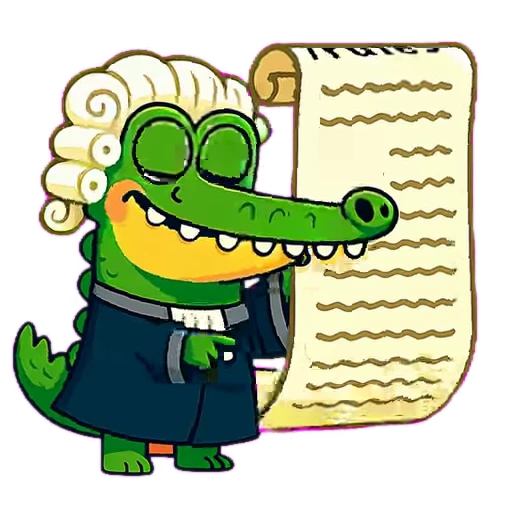📜 Стикер «Doodle Gator» для Telegram