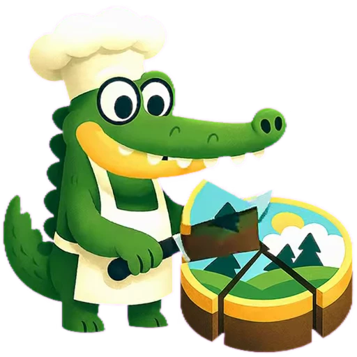 🎂 Стикер «Doodle Gator» для Telegram