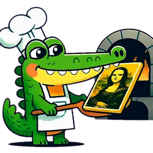 🧑‍🍳 Стикер «Doodle Gator» для Telegram