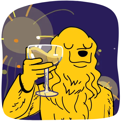 🍷 Стикер «Doogle» для Telegram
