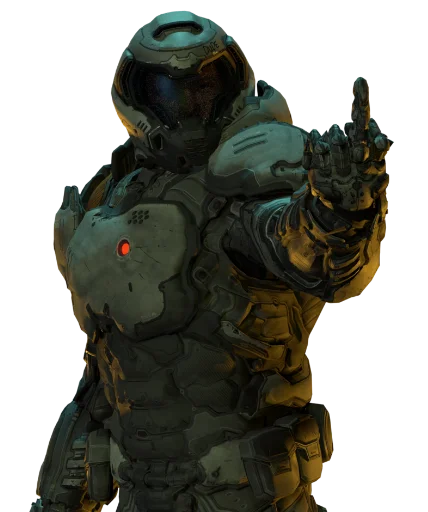 🖕 Стикер «Doom Rip & Tear» для Telegram