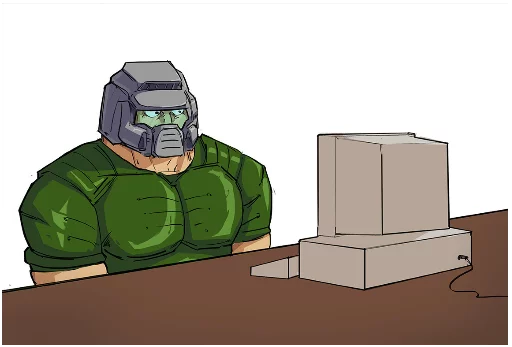 😠 Стикер «Doom Rip & Tear» для Telegram