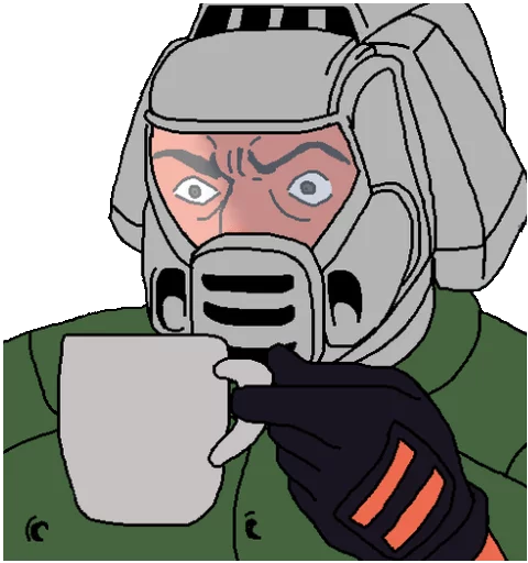 🤨 Стикер «Doom Rip & Tear» для Telegram