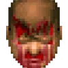 Стикер 17 😠 Doomguy emoji (Doom)