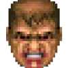 Стикер 9 😠 Doomguy emoji (Doom)