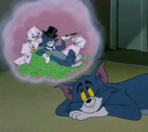 🤑 Стикер «dope Tom & Jerry» для Telegram