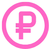 💰 Эмодзи «Розовые буквы и значки» для Telegram
