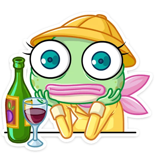 🍷 Стикер «Дотти» для Telegram