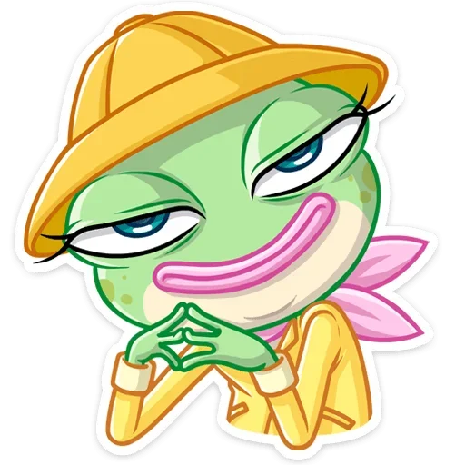 ☺️ Стикер «Лягушка Дотти, может, и зелёная, но это совсем не» для Telegram