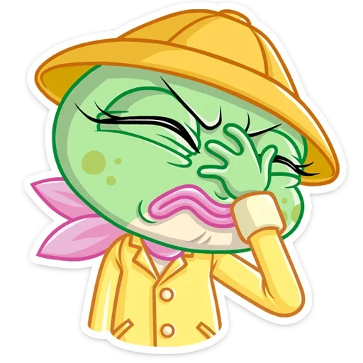 🤦‍♀️ Стикер «Лягушка Дотти, может, и зелёная, но это совсем не» для Telegram