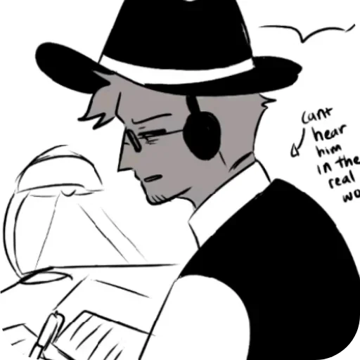 😔 Стикер «Double Fedora» для Telegram