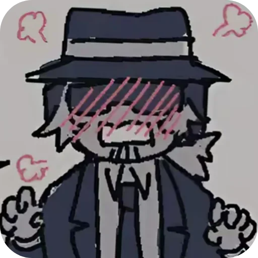 🥹 Стикер «Double Fedora» для Telegram